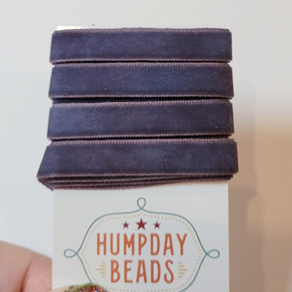 Hand-Dyed Velvet Ribbon, Blackberry,  5/8" Wide, 1 Yard