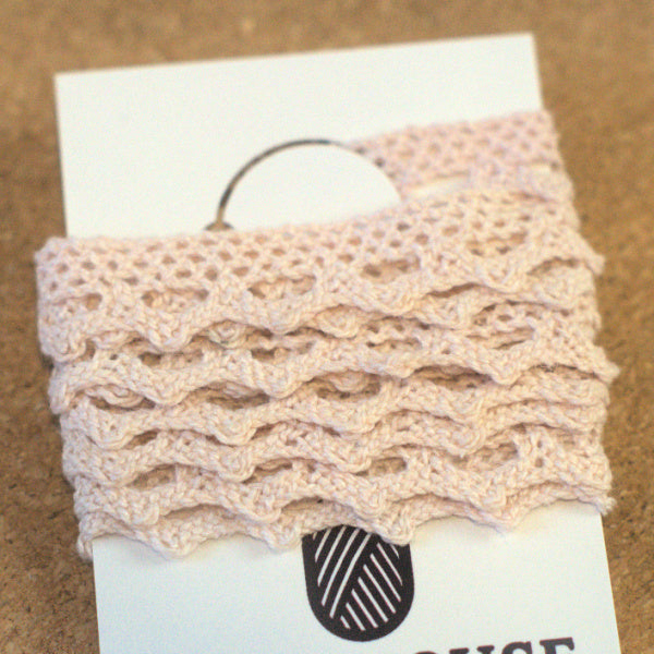 Hand-Dyed Cotton Lace Trim – Blush - 3/8 in x 1 yd