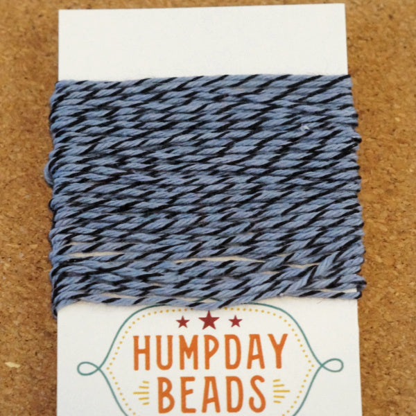 Hand-Dyed Cotton Baker’s Twine, Cadet Blue, 5 Yards