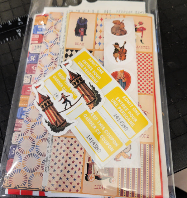 Vintage Circus Ephemera Set – Sideshow Paper Pack