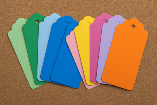 Color Pop Tag Bundle, 20 Scalloped Edge Tags