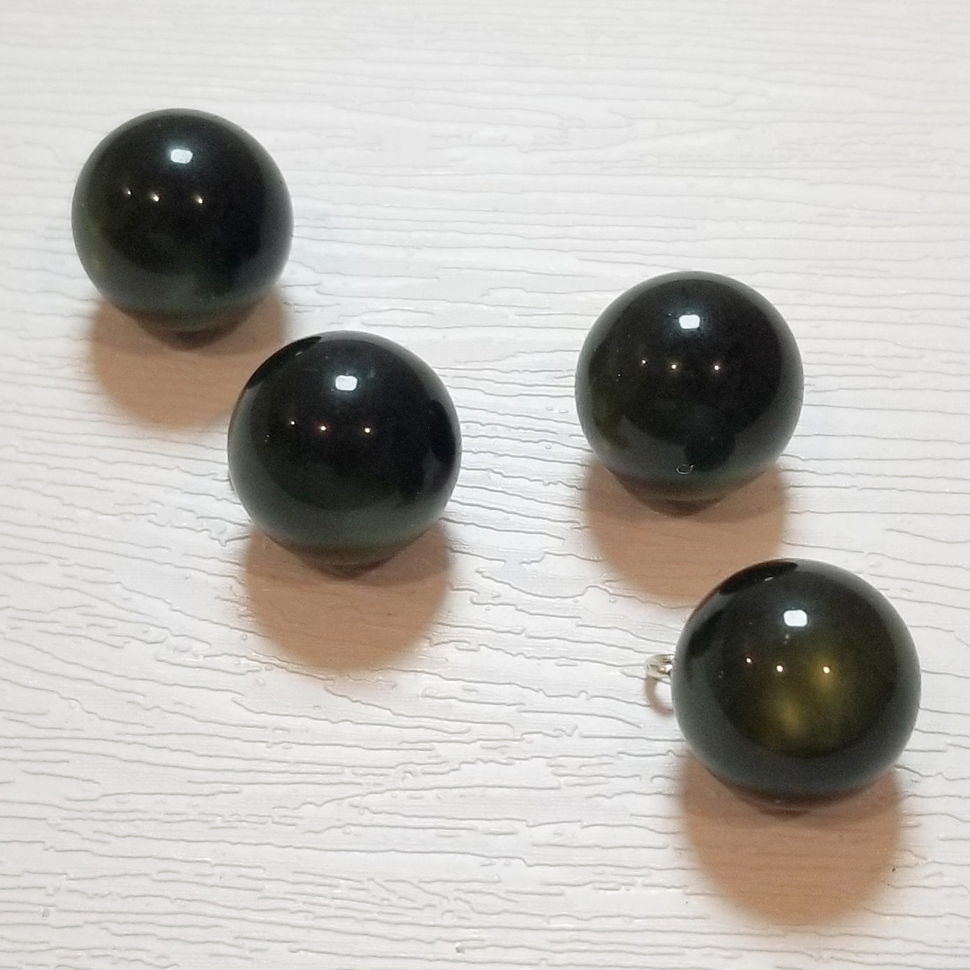 Handmade Vintage Lucite Round Pendant — Midnight Forest Moonglow