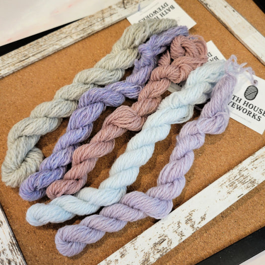 Icy Winter Tapestry Wool Yarn Set – 5 colors - 5 Yards or 20 Yard Skein