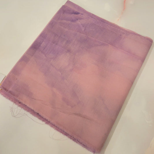 OOAK Hand-Dyed Cotton Fabric Strip | Lavender Cloud | 5” x 108”