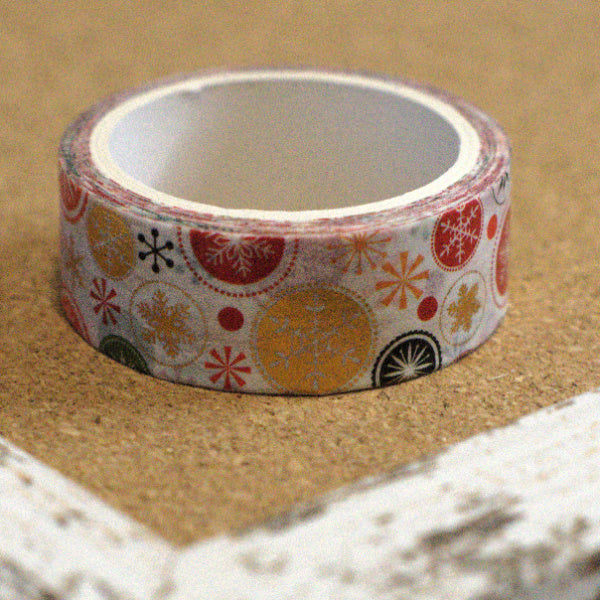 Mod Snowflake Washi Tape, 20mm wide, 2 meters
