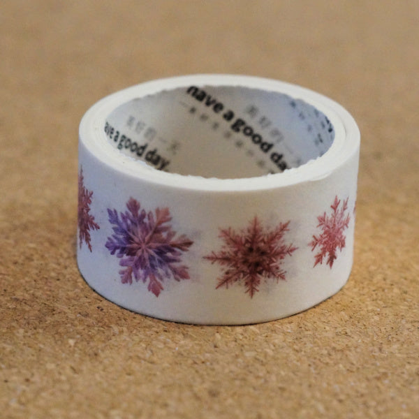 Purple Snowflake Washi Tape, 20mm wide, 2 Meters