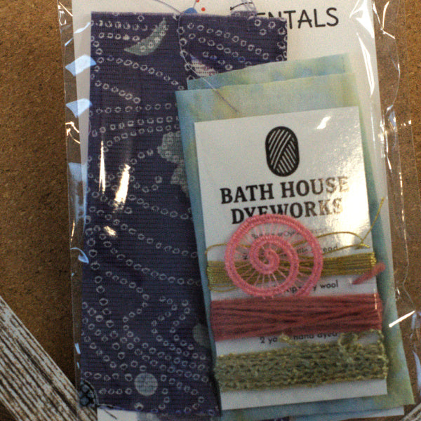 Fabric Collage Sampler Pack, OOAK Textile Bits for Stitching, Journaling & Mischief