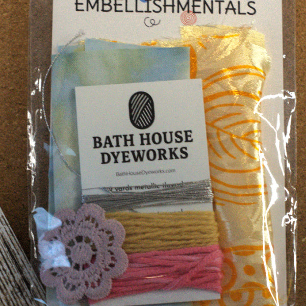 Fabric Collage Sampler Pack, OOAK Textile Bits for Stitching, Journaling & Mischief