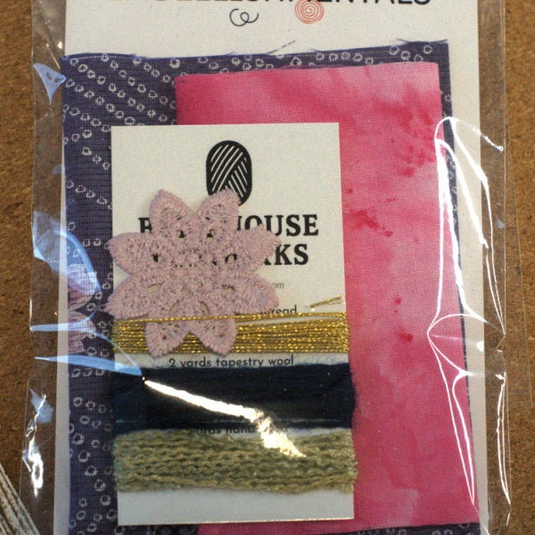 Fabric Collage Sampler Pack, OOAK Textile Bits for Stitching, Journaling & Mischief