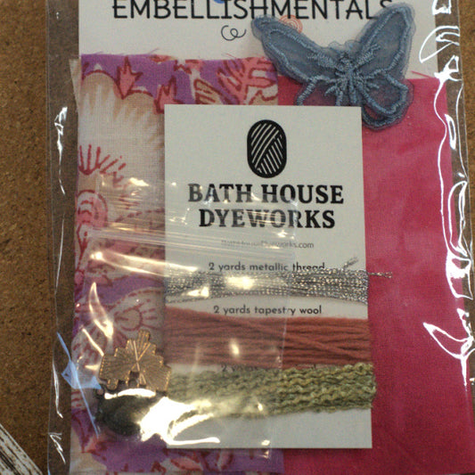 Fabric Collage Sampler Pack, OOAK Textile Bits for Stitching, Journaling & Mischief