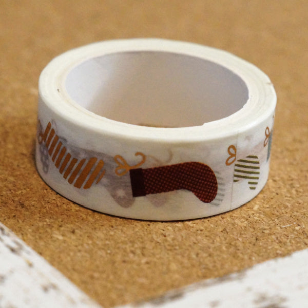 Christmas Stocking Washi Tape, 20mm wide, 2 meters