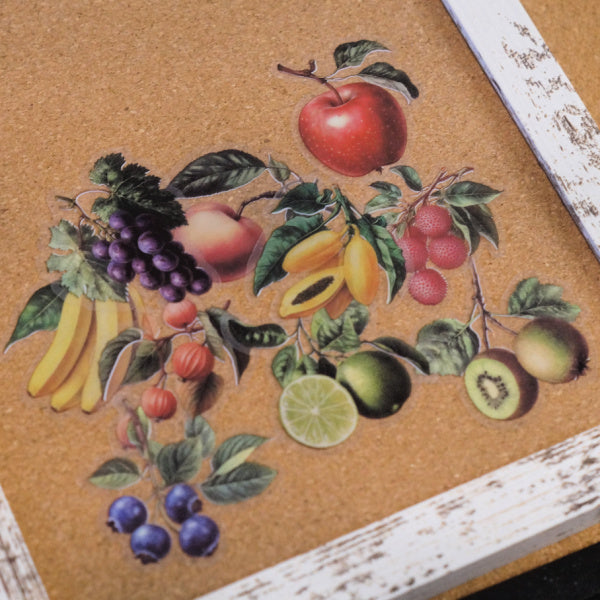 Vintage Fruit PET Stickers – Glossy Decorative Stickers for Journaling & Collage