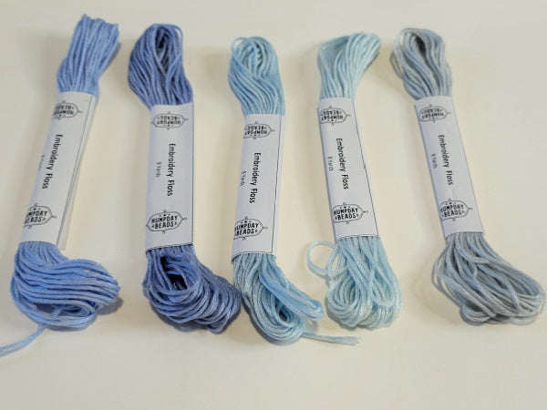 Worn Denim Embroidery Floss Set - 5 Skeins