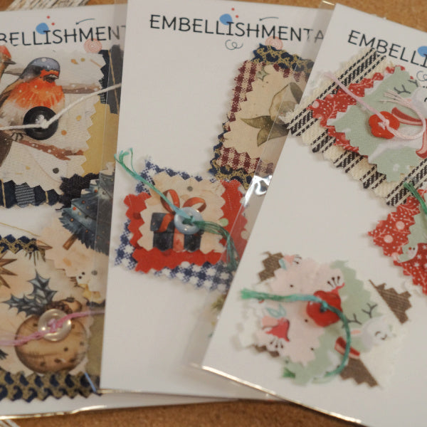 Mini Fabric Stitch Snippets, Holiday Mix (Pack of 3)