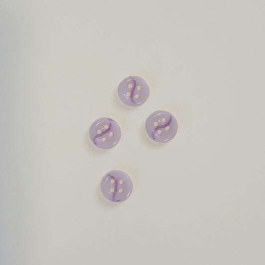 Lavender Splatter Porcelain Buttons – 4 Pack – 12mm Round
