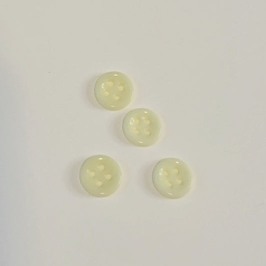 Lemon Chiffon Porcelain Buttons – 4 Pack – 12mm Round