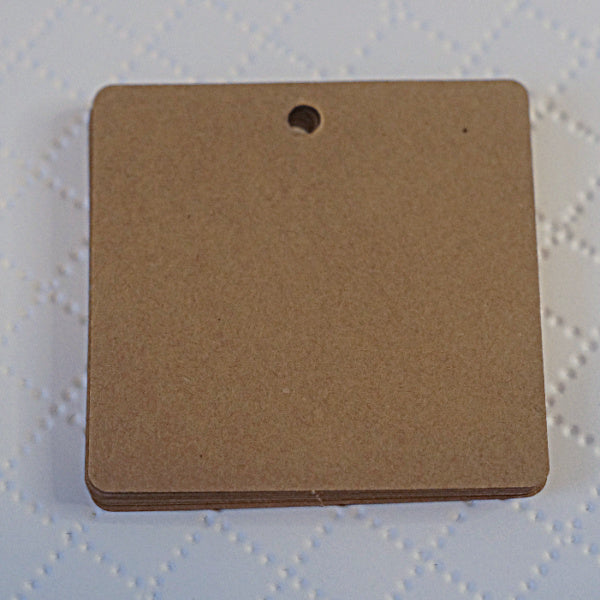 2 x2 Square Kraft Tags, Set of 8