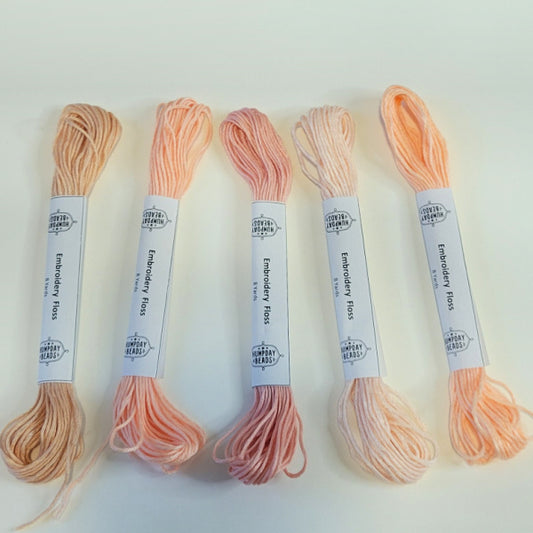 Peachy Keen Embroidery Floss Set - 5 Skeins