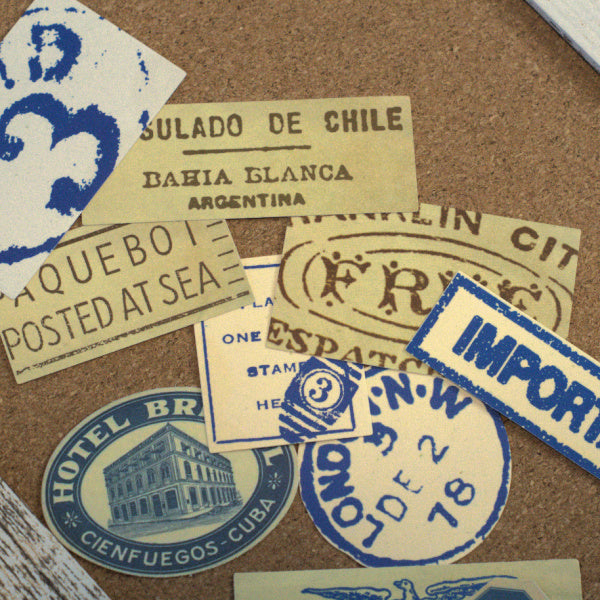 Vintage Postal Ephemera Sticker Pack - Set of 10 Vinyl Stickers
