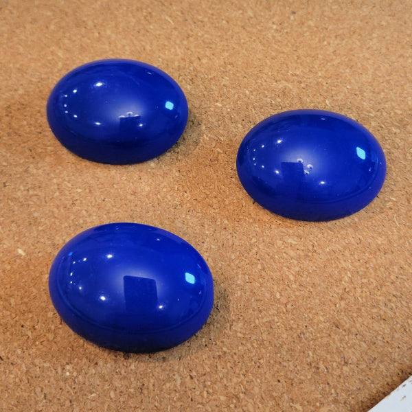 Vintage Cobalt Blue Oval Lucite Button - Statement Shank Button