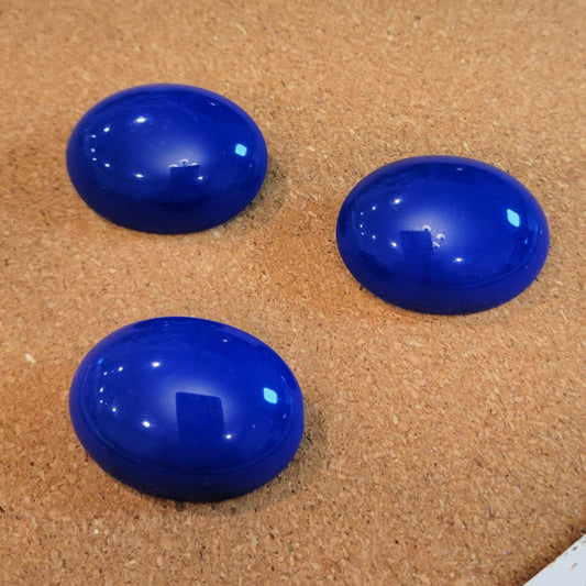 Vintage Cobalt Blue Oval Lucite Button - Statement Shank Button