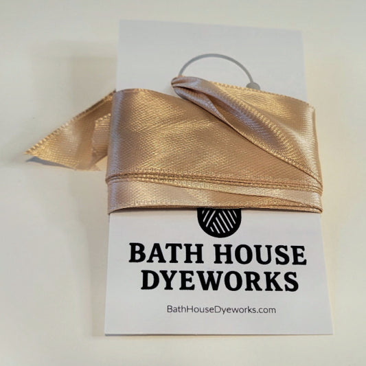 Camel Hand-Dyed Satin Ribbon – Bath House Dyeworks – 1 Yard