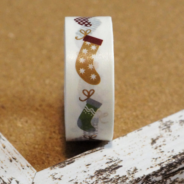 Christmas Stocking Washi Tape, 20mm wide, 2 meters