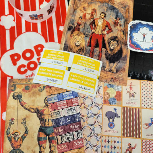 Vintage Circus Ephemera Set – Sideshow Paper Pack