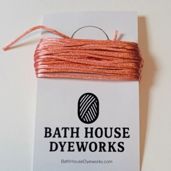Desert Rose Hand-Dyed Rattail Cord – Bath House Dyeworks – 2 Yards