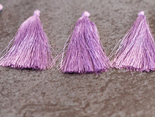 Lavender Purple Silky Thread Tassels – 2 ¾" Long – Set of 4