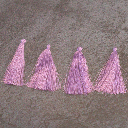 Lavender Purple Silky Thread Tassels – 2 ¾" Long – Set of 4