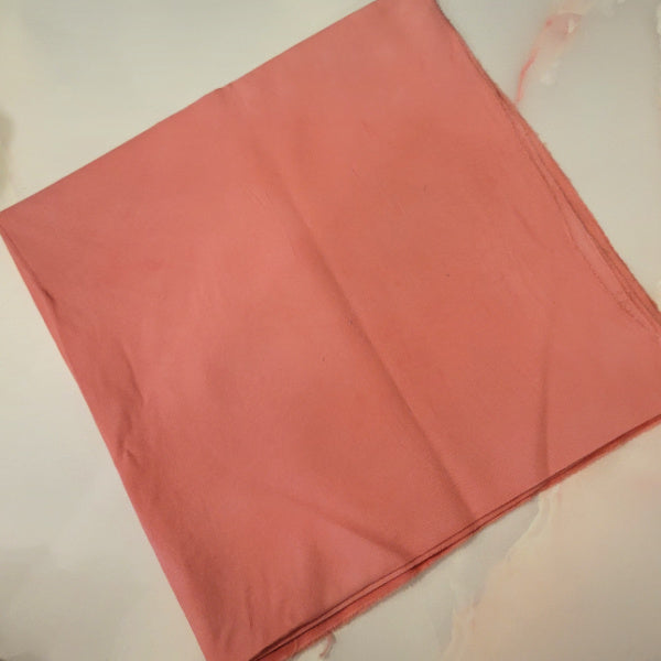 OOAK Hand-Dyed Bamboo Blend Fabric | Soft Coral | 20” x 40”