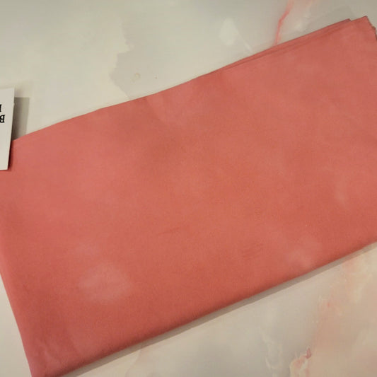 OOAK Hand-Dyed Bamboo Blend Fabric | Soft Coral | 20” x 40”
