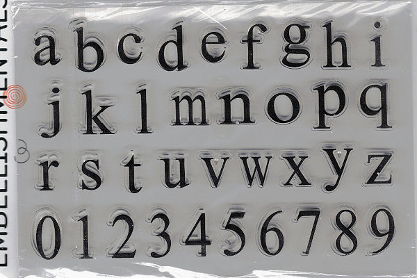 Small Print Clear Stamp Set – 36-Piece Lowercase Alphabet & Number Set