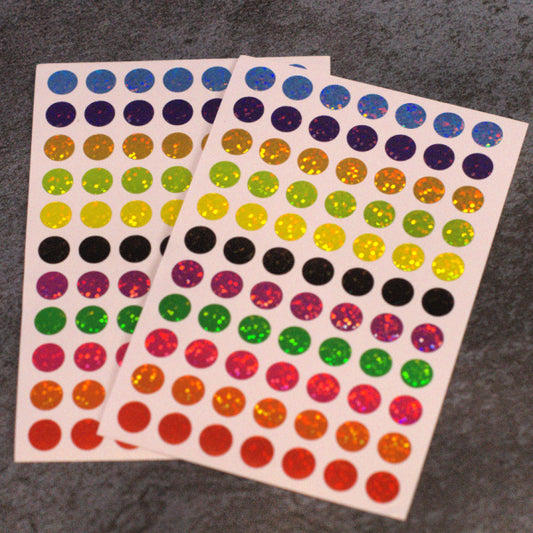 Multicolor Mini Holographic Dot Stickers