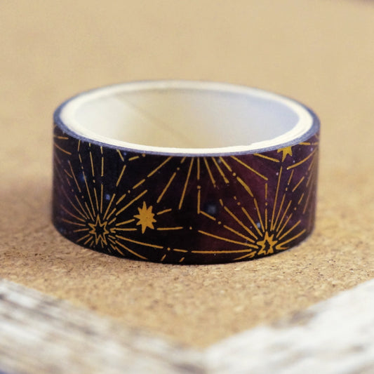 Foiled Starburst Symphony Washi Tape, 15mm x 2m