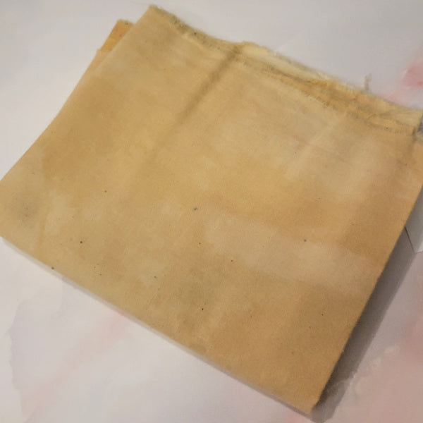 OOAK Hand-Dyed Cotton Fabric | Pale Ale | 12” x 90”