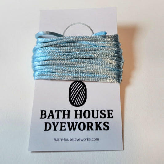 Powder Blue Hand-Dyed Rattail Cord – Bath House Dyeworks – 2 Yards