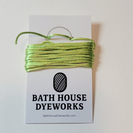 Peridot Hand-Dyed Rattail Cord – Bath House Dyeworks – 2 Yards