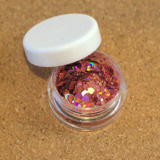 Rosé Riot Holographic Chunky Glitter, 5g Jar
