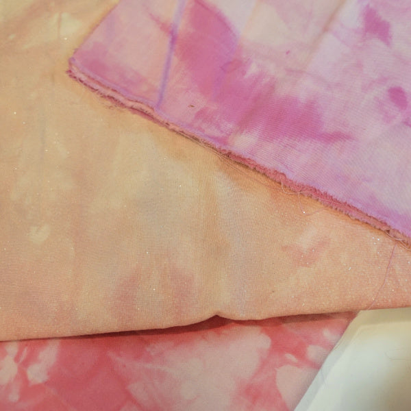 Pink Sorbet Hand-Dyed Fabric Bundle - Slow Stitch Fabric Pack - Pick Your Size