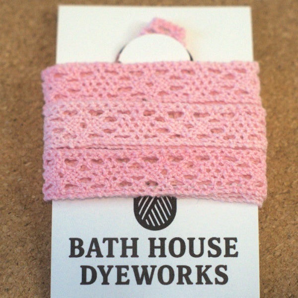 Hand-Dyed Cotton Lace Trim – Cotton Candy Pink - 1/2 in x 1 yd