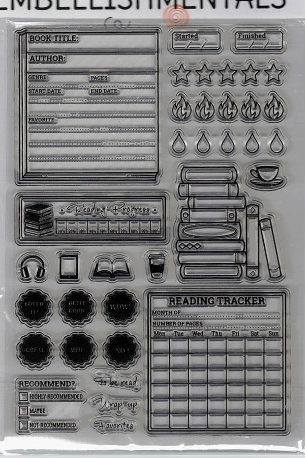 Bookish Habit Reading and Book Tracker Stamp Set
