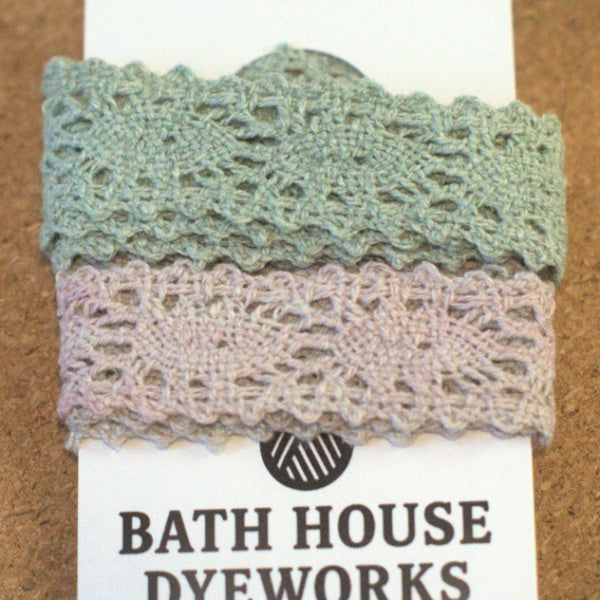 Hand-Dyed Cotton Lace Trim – Rose Garden - 7/8 in x 1 yd