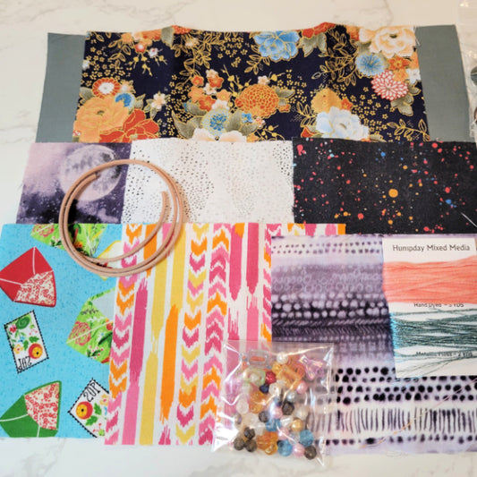 Fabric Chaos Pack for Mixed Media, Slow Stitch & Collage