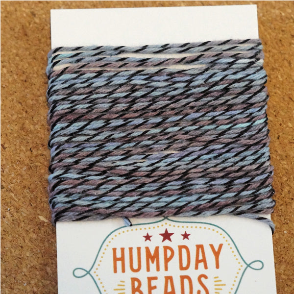 Hand-Dyed Cotton Baker’s Twine, Smoke on the Water, 5 Yards