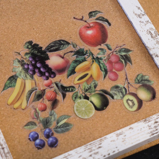 Vintage Fruit PET Stickers – Glossy Decorative Stickers for Journaling & Collage