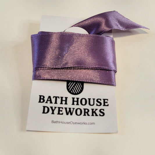 Wisteria Hand-Dyed Satin Ribbon – Bath House Dyeworks – 1 Yard