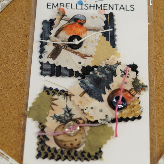 Mini Fabric Stitch Snippets, Holiday Mix (Pack of 3)