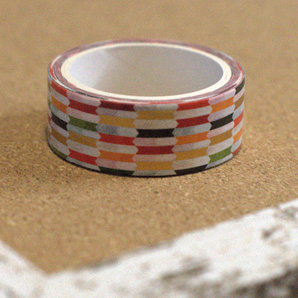 Holiday Stripe Washi Tape, Red, Green, Mustard & Gold